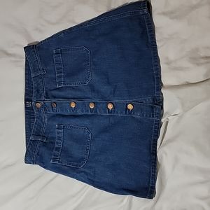 Denim mini button up skirt GAP
